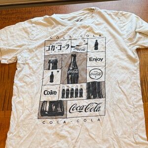 Coca Cola White and Black Graphic Tee